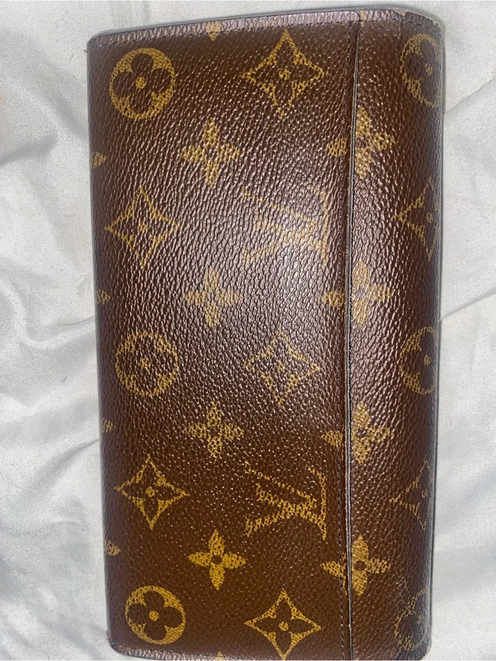 Louis Vuitton Monogram Fold-Over Continental Wallet in Brown and Gold